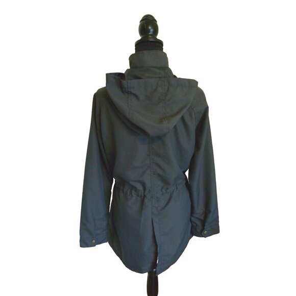 O'Neill Hooded Jacket Zippered Lined Pockets Drawstring Dark Grey Women's Size M - Picture 4 of 8